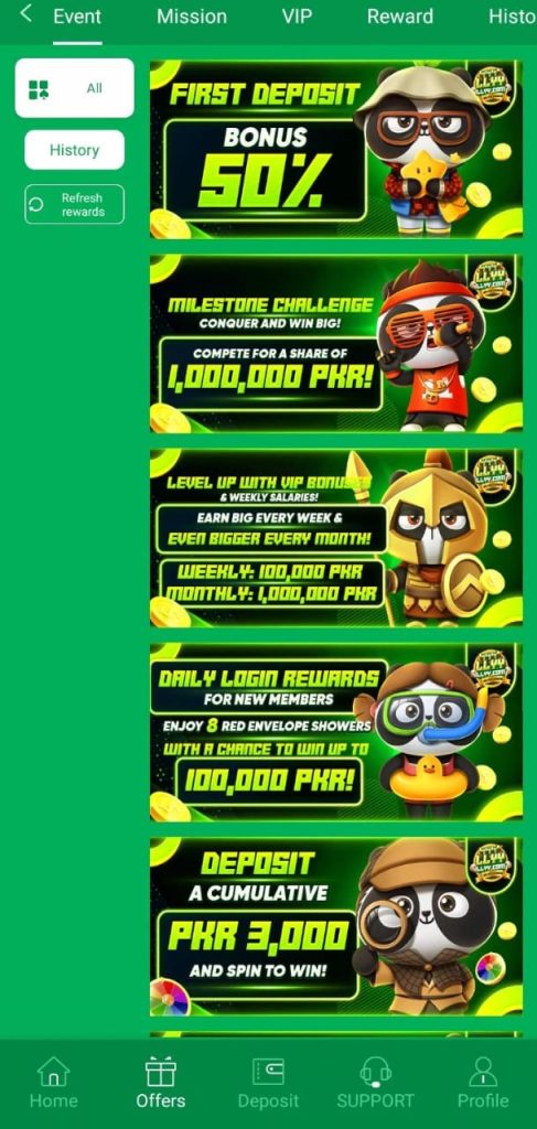 LLYY Game Bonuses Screenshot